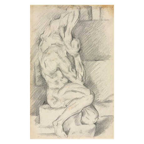 Sketch of Anatomical Sculpture 1881-84 by Paul Cezanne (15"H x 18"W x 2"D)