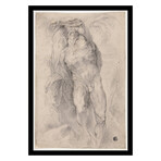 Male Nude Tied to Tree by Peter Paul Rubens (15"H x 18"W x 2"D)