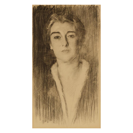 Portrait of Mrs. Esperanza Rabbit of Zanetti 1924 by John Singer Sargent (15"H x 18"W x 2"D)