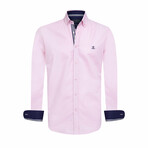 Tunusia Long Sleeve Button Up // Pink (2XL)