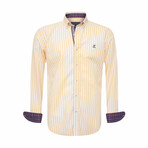 Magic Long Sleeve Button Up // Yellow + White (M)