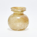 Roman Golden Yellow Glass Jar // 3rd - 4th Century CE