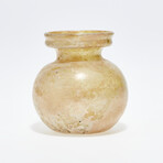 Roman Golden Yellow Glass Jar // 3rd - 4th Century CE
