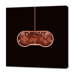 Sasfepu X-Ray Nintendo SNES Joypad // Red (12"H x 12"W x 0.75"D)