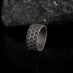 Black Hive Ring // Oxidized Silver (8.5)
