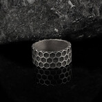 Black Hive Ring // Oxidized Silver (9)