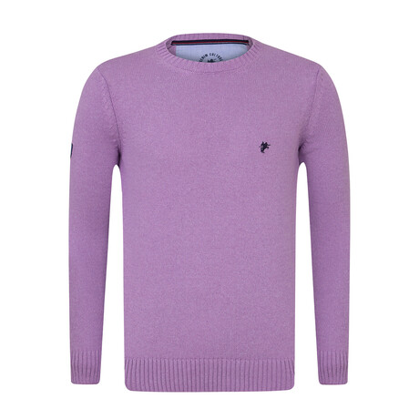 Griffin Round Neck Pullover // Lilac Melange (S)