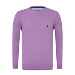 Griffin Round Neck Pullover // Lilac Melange (XL)