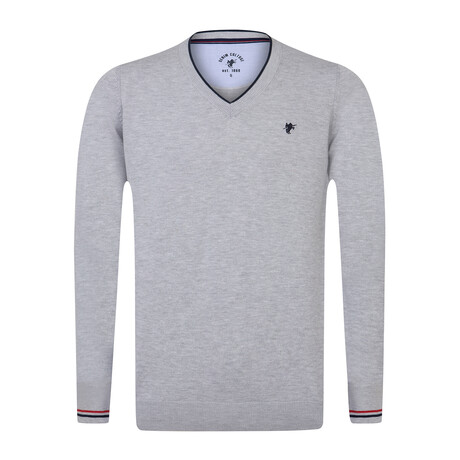Jeremy V-Neck Pullover // Gray Melange (S)