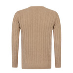 Anthony Round Neck Pullover // Beige Melange (XL)