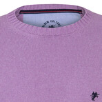 Griffin Round Neck Pullover // Lilac Melange (XL)