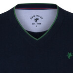 Steven V-Neck Pullover // Navy (XL)