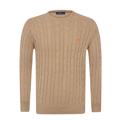 Anthony Round Neck Pullover // Beige Melange (S)