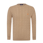 Anthony Round Neck Pullover // Beige Melange (XL)