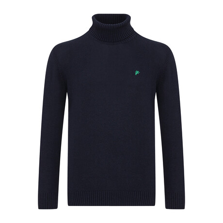Nathaniel Rollkragen Pullover // Navy (S)