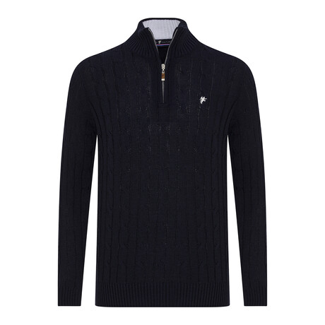 Gabriel Troyer Neck Pullover // Navy (S)