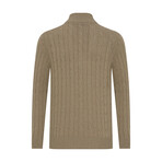 Conner Troyer Neck Pullover // Beige Melange (S)