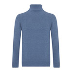 Ezra Rollkragen Pullover // Blue Melange (L)