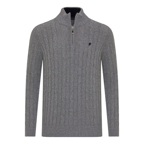 Otis Troyer Neck Pullover // Gray Melange (S)