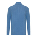 Liam Troyer Neck Pullover // Blue Melange (S)