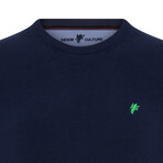 Leo Round Neck Pullover // Navy (XL)