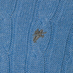 Liam Troyer Neck Pullover // Blue Melange (S)