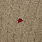 Conner Troyer Neck Pullover // Beige Melange (S)