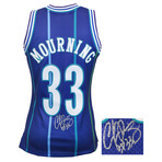 Alonzo Mourning Signed Charlotte Hornets Throwback 1994 Purple M&N Swingman Basketball Jersey