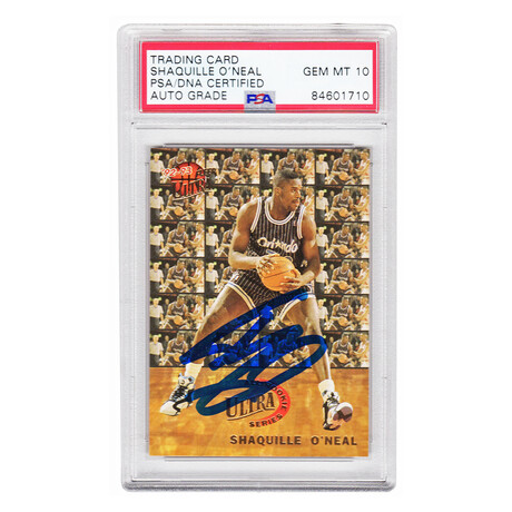 Shaquille O'Neal // Orlando Magic // Signed 1992 Fleer Ultra All-Rookie Series Rookie Card #7 (PSA/DNA / Auto Grade 10)