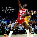 Ralph Sampson // Signed Houston Rockets Against Magic Johnson // 8x10 Photo w/HOF'12