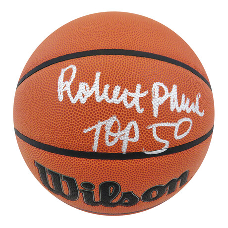 Robert Parish // Signed Wilson Indoor/Outdoor NBA Basketball w/ "Top 50" Inscription