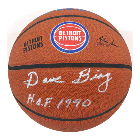 Dave Bing // Detroit Pistons // Signed Wilson Logo NBA Basketball w/ "HOF 1990" Inscription