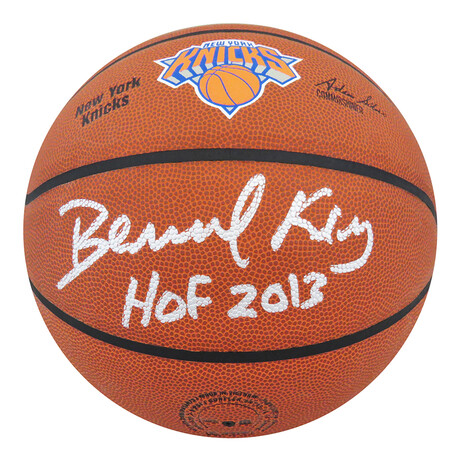 Bernard King // New York Knicks // Signed Wilson Logo NBA Basketball w/ "HOF 2013" Inscription