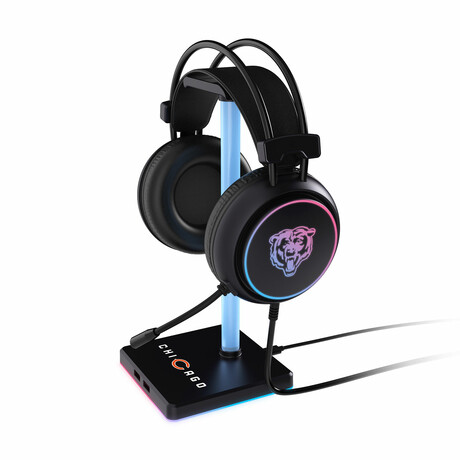 LED Gaming Headset + Stand // Chicago Bears