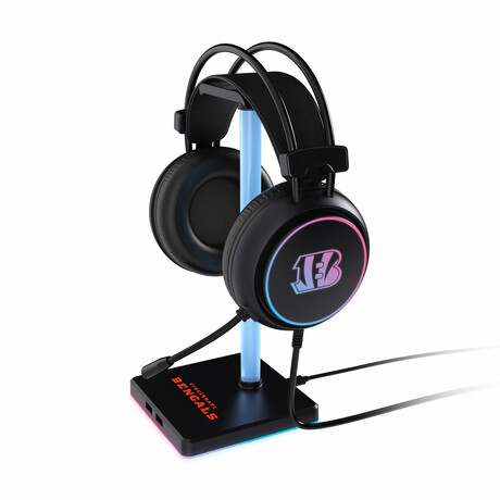 LED Gaming Headset + Stand // Cincinnati Bengals