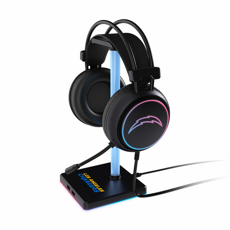 LED Gaming Headset + Stand // LA Chargers