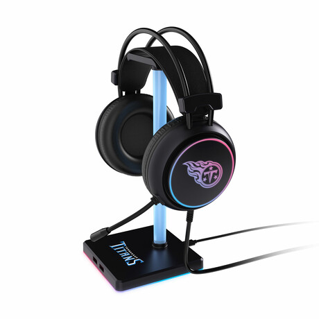 LED Gaming Headset + Stand // Tennessee Titans