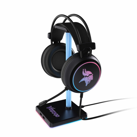 LED Gaming Headset + Stand // Minnesota Vikings