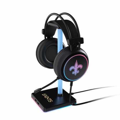 LED Gaming Headset + Stand // New Orleans Saints