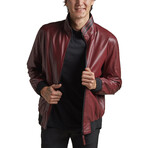 Jett Leather Coat // Burgundy (Euro: 50)