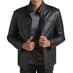 Thomas Leather Coat // Black (Euro: 50)