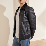 Caden Leather Coat // Navy (Euro: 44)