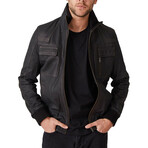 Nathaniel  Leather Coat // Black (Euro: 48)