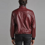 Jett Leather Coat // Burgundy (Euro: 50)