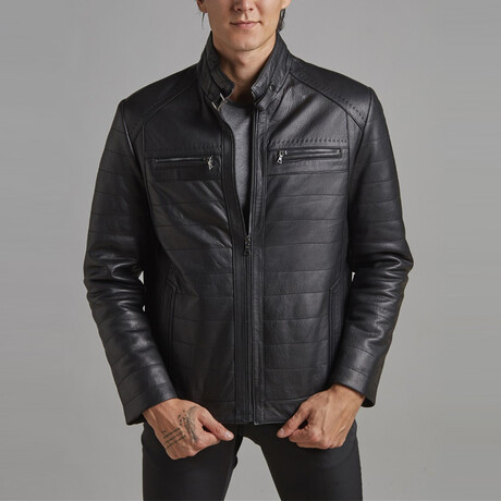 Thomas Leather Coat // Black (Euro: 44)