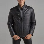 Thomas Leather Coat // Black (Euro: 54)