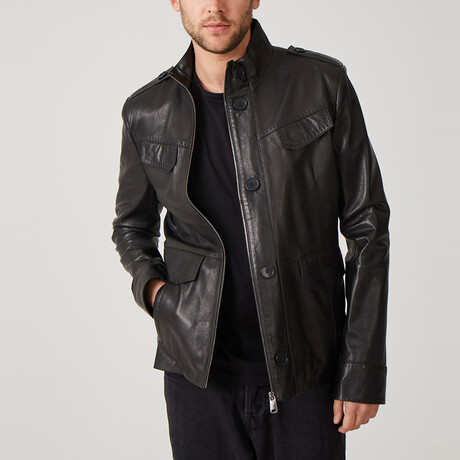 Arthur Leather Coat // Black (Euro: 44)