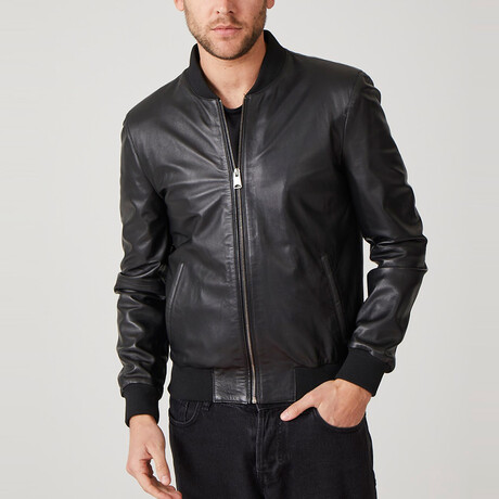 Anthony Leather Coat // Black (Euro: 44)