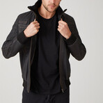 Nathaniel  Leather Coat // Black (Euro: 44)