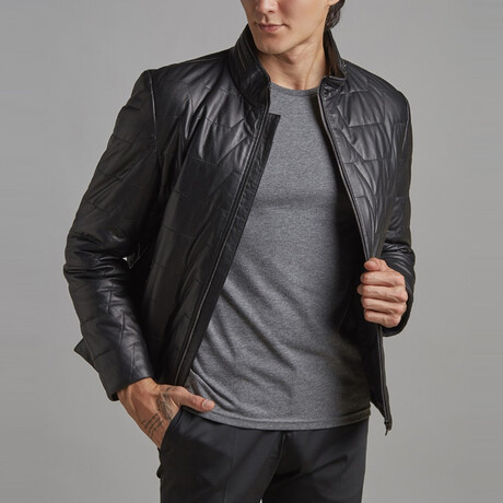 Kyler Leather Coat // Black (Euro: 44)